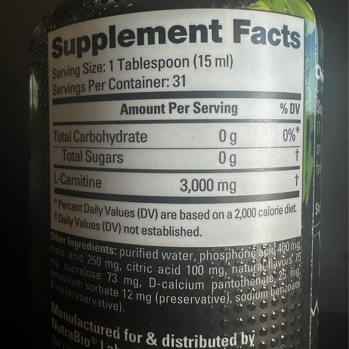NutraBio L-Carnitine
