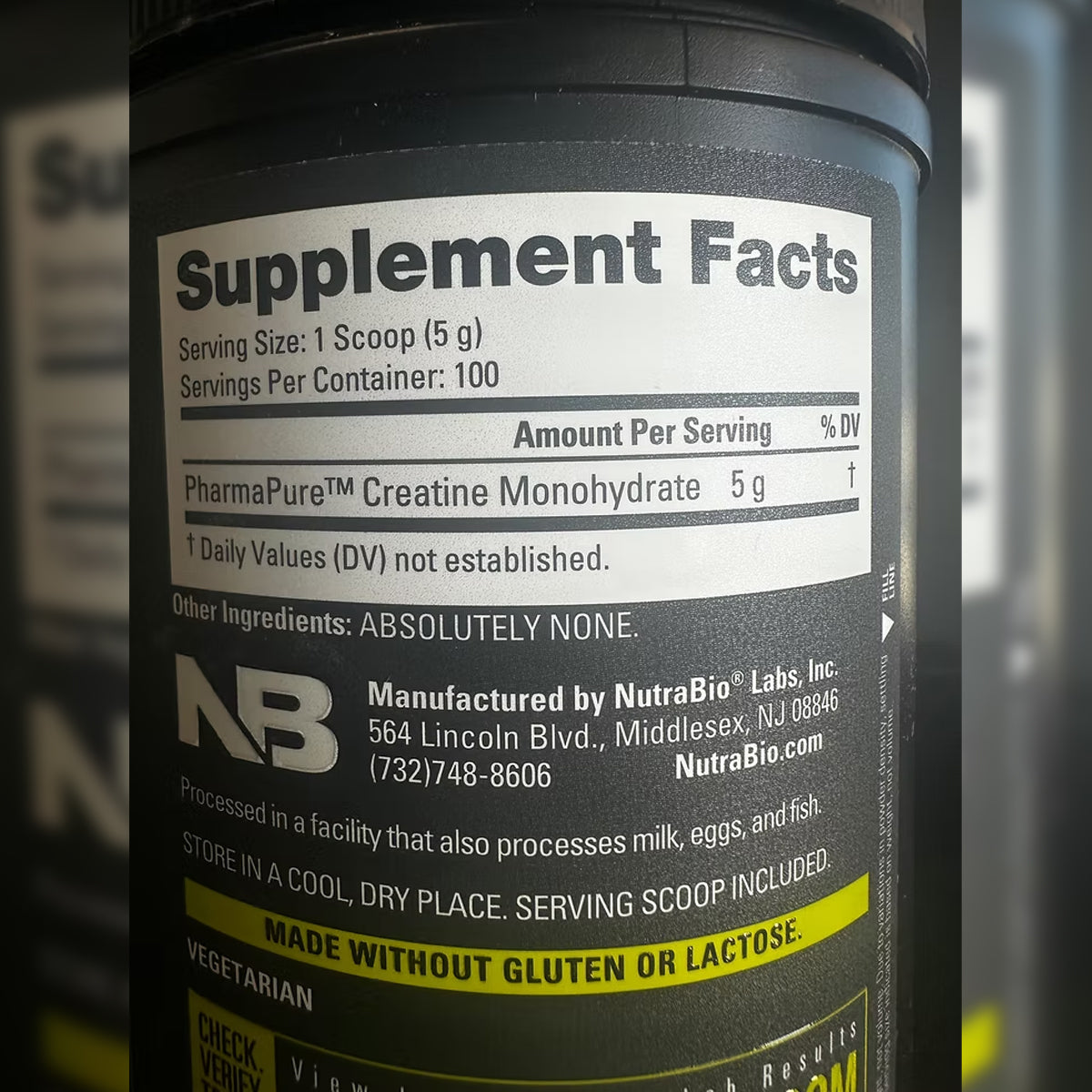 NutraBio Creatine