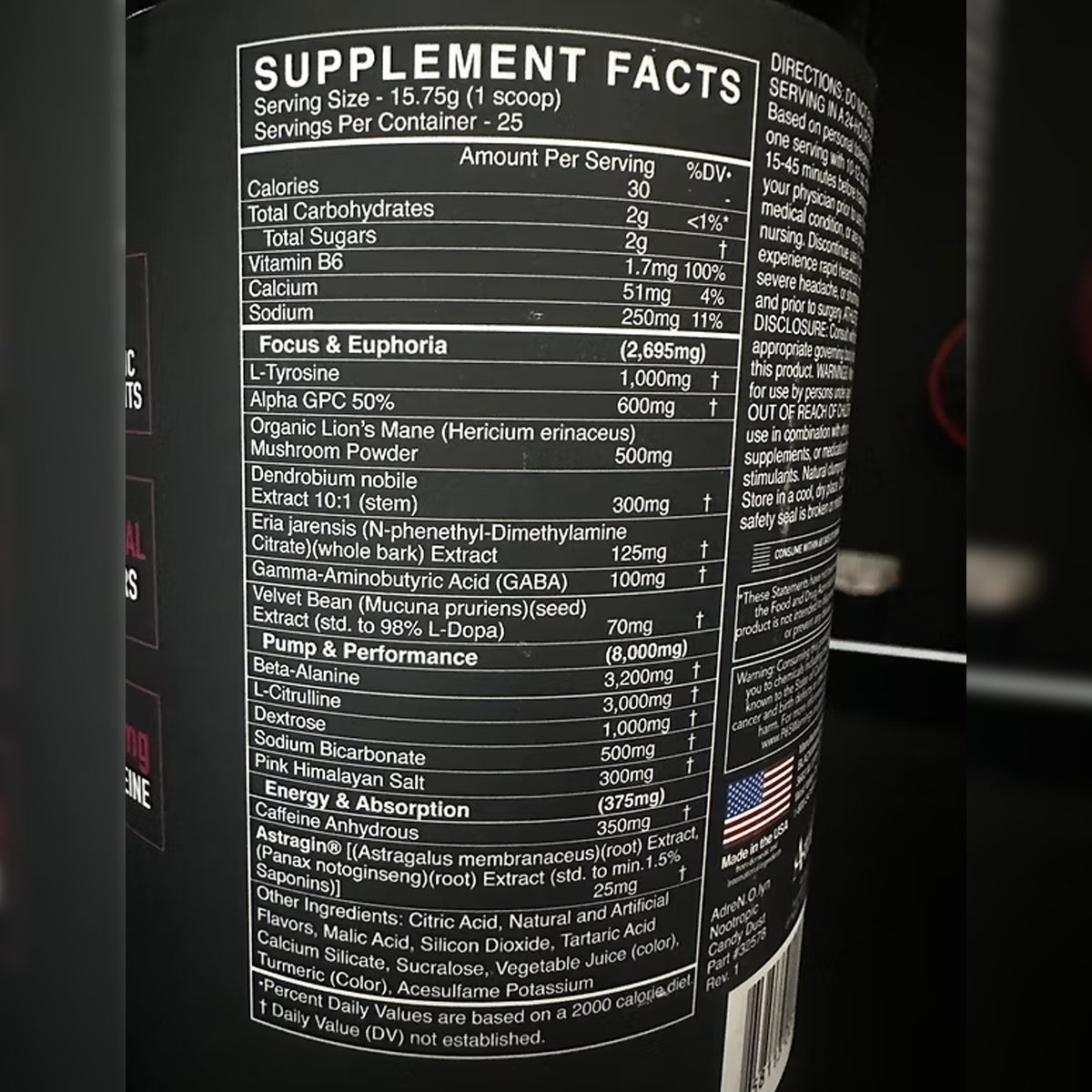 Adrenolyn Nootropic Pre-Workout