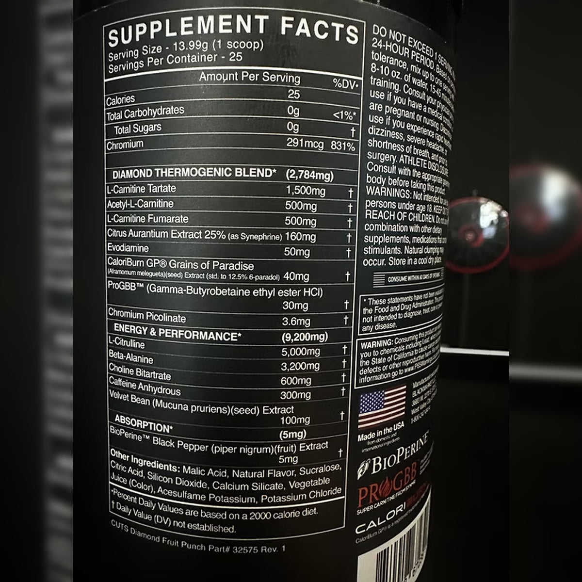 Cuts Diamond Pre-Workout